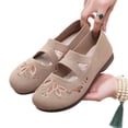 thumbnail image 4 of Norvail Summer Mesh Flyknit Embroidered Soft Sole Breathable Single Shoes – Lightweight Casual Slip-On Walking Shoes for Women, Cushioned Insole, Flexible Non-Slip Outsole for Daily Wear, 4 of 7