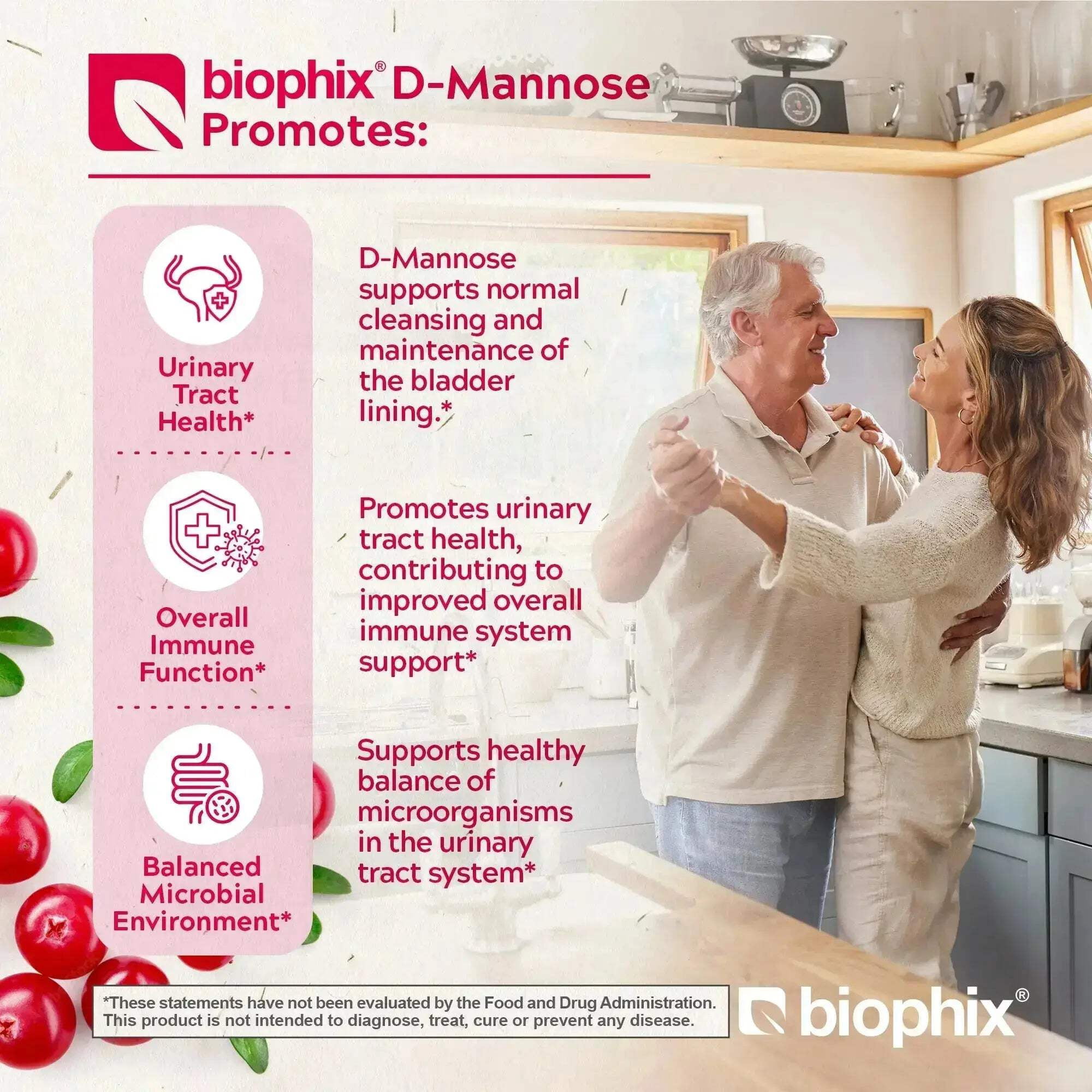biophix Pure Mannose Powder 2000 mg 3 oz - Free Vitamin D-3 5000 IU 30 Softgels - Supports Urinary Bladder Tract Health
