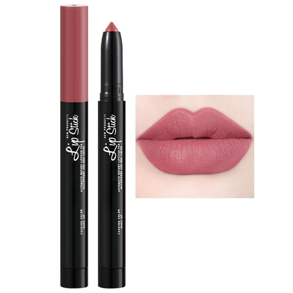 Clearance! ZTTD Lipstick Pen Velvet Female Lipstick Pen Paste Rose with Pencil Sharpener Automatic Lip Liner Non Fading Non Stick Cup Lipstick Pen Waterproof Long Lasting Lipstick