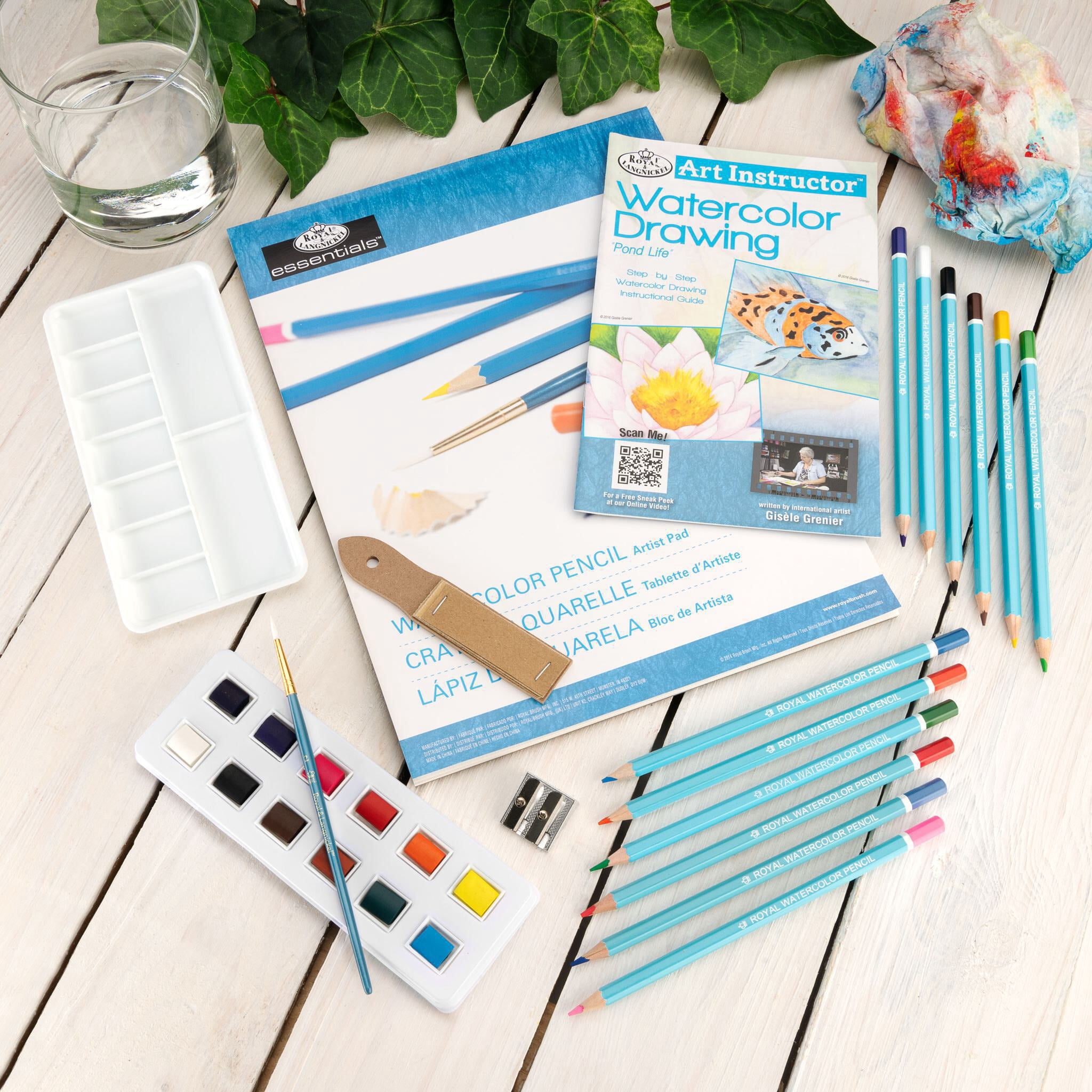 Royal & Langnickel Pond Life Watercolor Drawing Art Set - 30pc