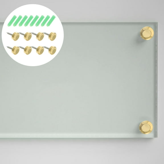 ULTNICE 8Set Golden Brass Mirror Screw Caps for Furniture Hardware 0.94x0.63x0.63in