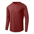 thumbnail image 7 of Men's Summer Sun Proof Long Sleeve T-Shirts Lightweight Super Soft Athletic Crew Neck Tees for Running Lounging Casual Workout, 7 of 7