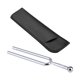 thumbnail image 4 of 2x Instrumento de horquilla de afinación Precisión de metal de alta calidad con bolsa de tela de limpieza Dispositivo de sintonizador de guitarra de 2 piezas, 4 of 8