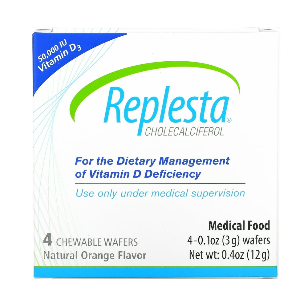 Replesta Vitamin D Orange Chewable Wafers, 4 Count