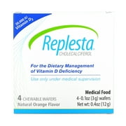 Replesta 50,000 IU Vitamin D3 Cholecalciferol, for Vitamin D Deficiency, 4 Count (Pack of 1)