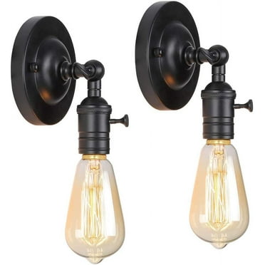 Oumilen 2 Light Black Indoor Wall Sconces 2 Count