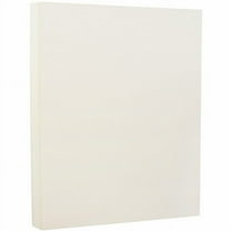 JAM Paper Strathmore, 8 1/2 x 11, Natural White Laid, 88lb, 100 per Pack