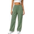 thumbnail image 3 of Nugftut Sweatpants for Women Elastic Waistband Relaxed Fit Workout Sweatpants Pockets Darted Fleece Pants, 3 of 7