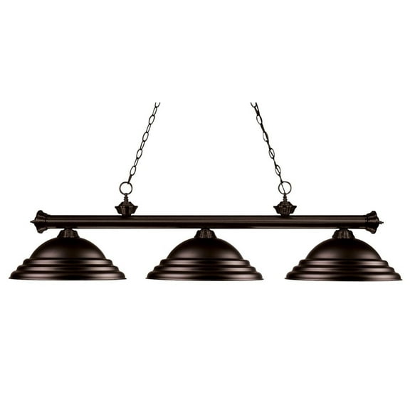 3 Light Island/Billiard In Billiard Style 16 Inches Wide By 15 Inches High Z-Lite 200-3Brz-Sbrz
