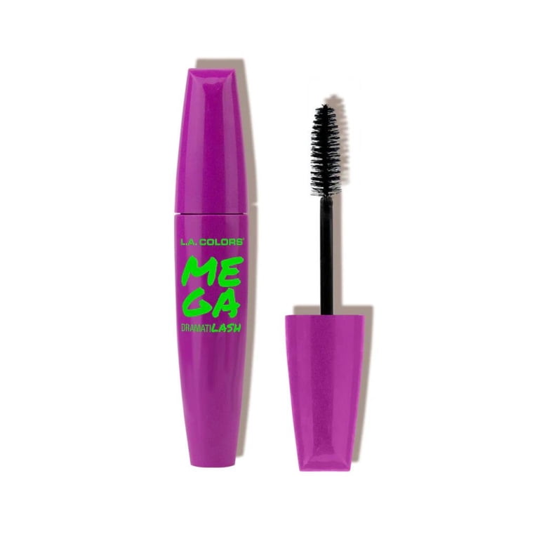 2 pack) L.A. COLORS Mega Plumping Mascara, Black, 0.43 fl oz
