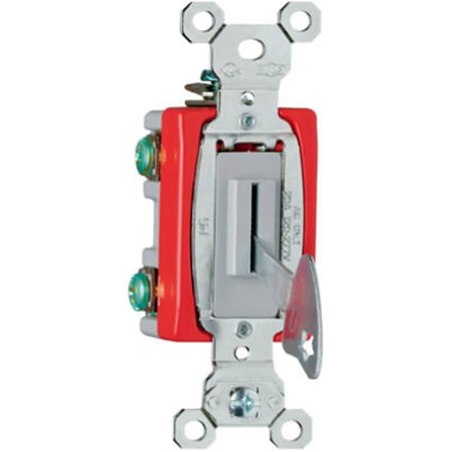 Pass & Seymour PS20AC1L 20A Heavy Duty Keyed Single Pole Toggle Switch, Grey