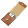 thumbnail image 1 of 7uds Manicura Juego con Marrón PU Cuero Estuche, Inoxidable Acero Pedicura Juego, Cortauñas Tijeras Regalos para Mujeres, Aniversario, Navidad, Plateado Tono, 1 of 1