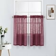 thumbnail image 3 of 2 Piece Linen Textured Window Treatment Tiers/Curtains panels Drapes Set, 3 of 9