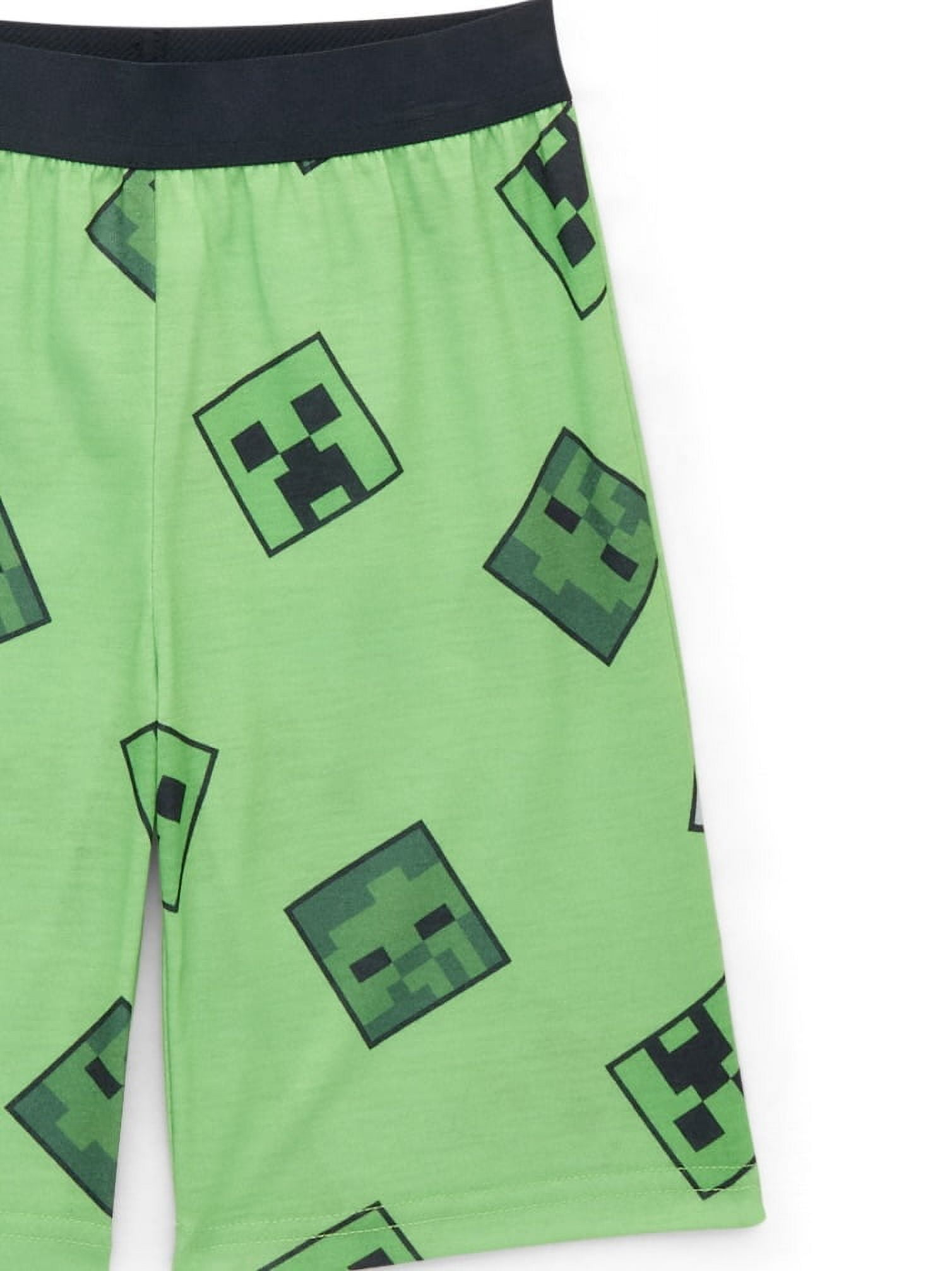 Minecraft Boys Graphic Print Tee and Shorts Sleep Set, 2-Piece, Sizes 4-16
