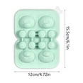 thumbnail image 3 of Silicone Trays Molds with Animal Shapes Bear Puppy Food Grade Safe BPA Free Flexible Easy Release for Freezer Beverages Cocktails Whiskey Home Kitchen Use, 3 of 5
