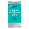 Qunol Magnesium (180 Count) 3 in 1 Capsules with Calcium, Zinc, and Magnesium, Bone, Nerve, and Muscle Health Supplement
