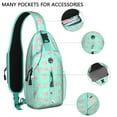 thumbnail image 3 of Cute Farm Animal Pig Print Sling Backpack Lightweight Crossbody Daypack with Watercolor Floral and Abstract Cartoon Pattern Funny Artistic and Aesthetic Design Anti-theft Travel Bag for Daily Use Outd, 3 of 6