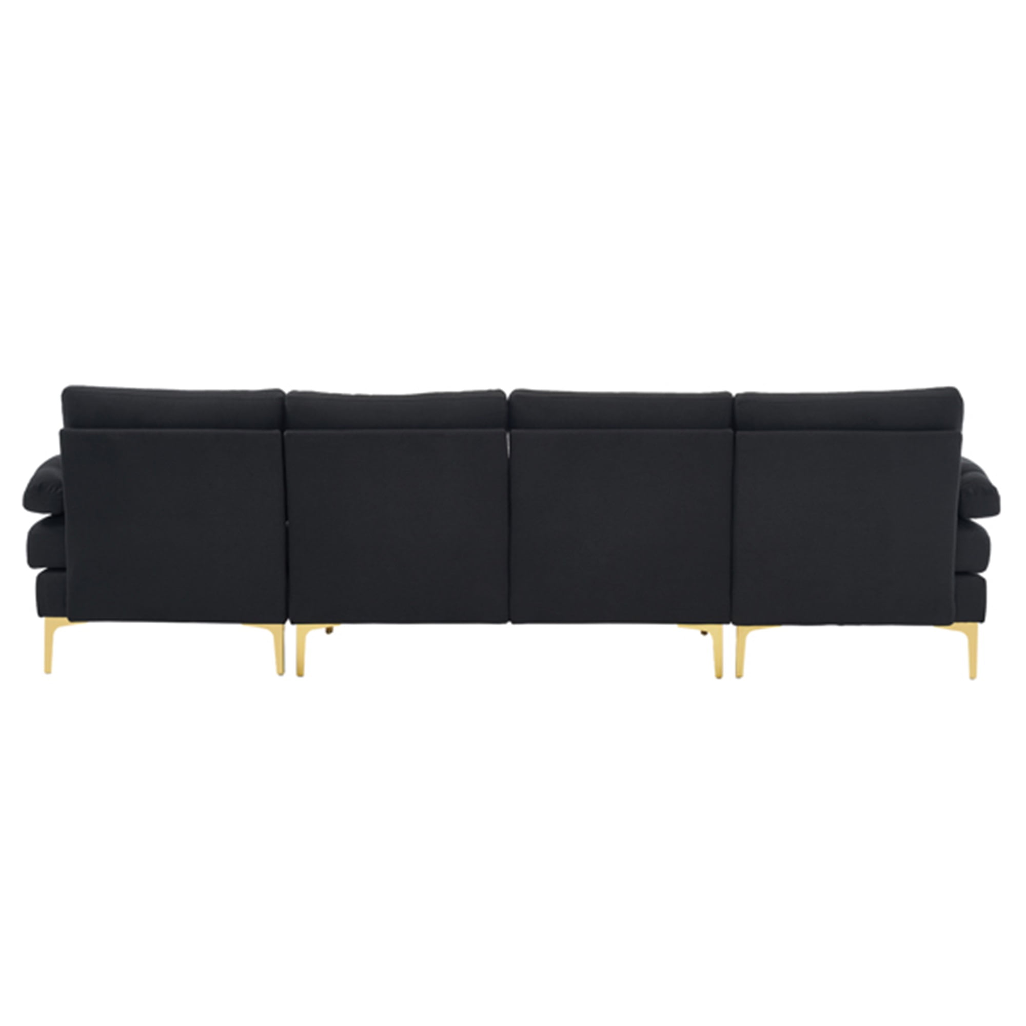 YYAo Reversible Modular Sectional Sofa Bed, Couch with Large Chaise U-Shape Modular for Small Space Apartment, Living Room, Black YYAo Reversible Modular Sectional Sofa Bed, Couch with Large Chaise U-Shape Modular for Small Space Apartment, Living Room, Black