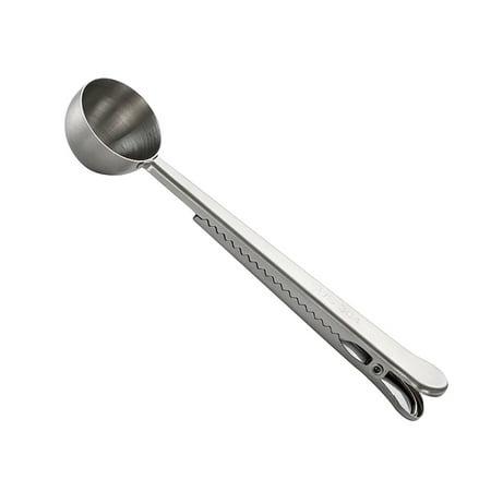 

Farfi Spoon Clip Easy to Use Multifunctional Stainless Steel Measuring Spoon Clamp for Home (Silver)