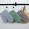 thumbnail image 5 of 1Pair Oven Mitts and Pot Holders, Blue Striped Heat Resistant Kitchen Cooking Glove, Microwave Gloves Safe for Baking,Cooking, BBQ, Professional Grade Protection Hot Cooking Baking, 5 of 8