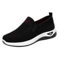 thumbnail image 2 of Orthopedic Walking Shoes for Women,2026 Womens Shoes,Woven Orthopedic Breathable Walking Sneaker Non-Slip Arch Support Slip on Shoes Black 7.5, 2 of 7