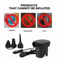 thumbnail image 4 of Quick-Fill Portable Air Pump with 3 Nozzles Inflator Deflator Inflator Pump Electric Air Pump for Air Mattress Bed Inflatables, 4 of 5