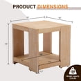 thumbnail image 6 of Dayalane Modern Farmhouse Style Wood End Table, 2-Tier Open Storage Rectangular Bedside Table, Minimalist Accent End Table for Small Space Sofa Bedroom, Natural, 6 of 9