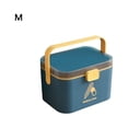 thumbnail image 2 of Injueey Caja de almacenamiento de pastillas ABS, portátil, con mango ergonómico, gran capacidad, bonito y elegante, sellado, a prueba de Almacenamiento y organización del hogar Azul medio, 2 of 6