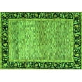 thumbnail image 1 of Ahgly Company Indoor Rectangle Oriental Green Modern Area Rugs, 2' x 3', 1 of 4