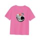 thumbnail image 4 of Tops de manga corta para mujer, camiseta informal, novedad, ropa de calle con ajuste holgado de dibujos animados, Tops de cuello redondo para viajes, uso diario ROSA ROSA Yinane Camiseta para mujer, 4 of 8