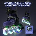 thumbnail image 3 of 4 Size Adjustable Inline Skates for Boys Girls Ages Youth & Adult with Light Up Wheels, Roller Skates Blades for Youth Kids Indoor & Outdoor Beginners, Purple, 3 of 8