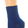 thumbnail image 2 of Sierra Socks Women's Organic Cotton Extra Smooth Toe Seaming 3 pair Pack (Fits Shoe Size 4-10, Socks Size 9-11, Navy (3 Pair Pack)), 2 of 3