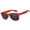 Solid Red / Flag Lens, variant on Retro Sunglasses - Black Frame / American Flag Smoke Lens