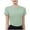 Green, variant on Womens Tops, Women's Workout Shirts Compression Short Sleeve Crew Neck Running Yoga Gym Athletic Fitted Crop T-Shirts Top Green M