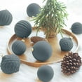 thumbnail image 4 of 12 PCS Velvet Christmas Ornaments, Flocked Velvet Christmas Tree Balls, Xmas Decorative Hanging Ornaments, Flocked Xmas Ornaments for Tree, Boxed Christmas Tree Pendant for Home Decor (Gray), 4 of 8