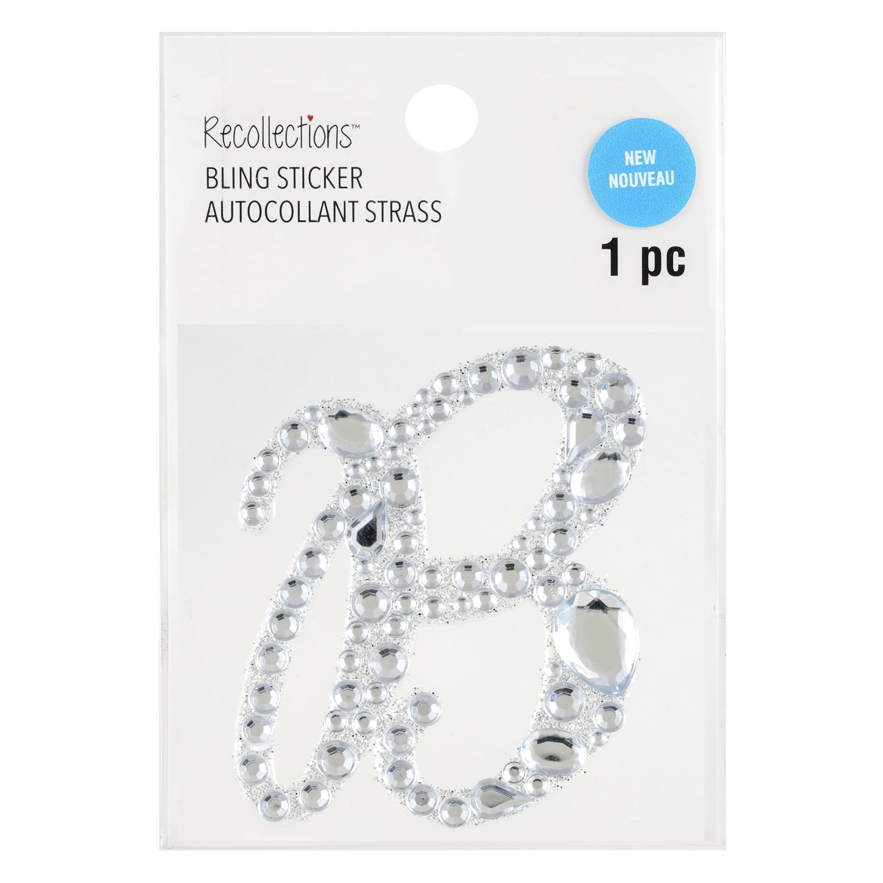 Recollections Bling Alphabet Letter Sticker, 12 Pack