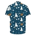 thumbnail image 4 of Camisas de Manga Larga para Hombres, Botón de Impresión Blusa de Cuello, Camisa de Poliéster de Moda Casual, 4 of 5