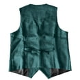 thumbnail image 6 of LNWUY Men's Cowboy Suede Leather Vest Western Vest Cowhide Suede Waistcoat Vests Spring Fall Solid Fashion Outdoor Casual Vest Mint Green XXL, 6 of 6