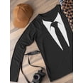 thumbnail image 5 of Tuxedo Shirt for Men Printed Suit & Tie Tuxedo T Shirt Tux Shirt, 5 of 6
