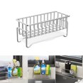 thumbnail image 4 of Sponge Holder Sink Brush Soap Drain Rack with Drain Tray For Kitchen Storage, 4 of 8