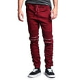 thumbnail image 5 of Victorious Men's Scrunch Stacked Biker Twill Jogger Pants JG882 - Burgundy - Large, 5 of 6