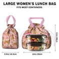 thumbnail image 5 of Golden Retriever with Flowers Drawstring Lunch Bag Women - Drawstring Lunch Bag Insulated for Work Office - Stain-Resistant Large Lunchbags for Women with Multi-Pockets, 5 of 6