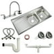 thumbnail image 1 of Kit Fregadero Tarja De Doble Tina Sobreponer Escurridor Lado Izquierdo SOLVEX PRO-KIT, 1 of 8
