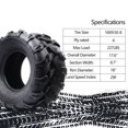 thumbnail image 5 of Pinypikaka 18X9.5-8 ATV Tires, 4PR All Terrain 18X9.5-8 TL QD109 ATV UTV Trail Sand Mud Off-Road Tires (Pack of 2, Tubeless), 5 of 8