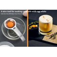 thumbnail image 3 of Separador de huevos de acero inoxidable, paquete de 2, utensilio de cocina premium para cocinar y hornear con precisión, yema de huevo y filtro de calidad alimentaria, 3 of 5