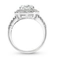 thumbnail image 3 of Edge Jewel 14K White Gold Plated Ring For Her - Excellent 2.03 Ct Radiant Cut Lab Created Simulated Diamond Ring - Silver Beautiful Engagement Wedding Ring for Women's - Diamond Ring For Her, 3 of 6