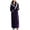Purple, variant on VANLOFE Unisex Warm Pajamas Household Clothes Solid Bathrobe Lengthened Night-robe Woman's Nightgown Casual Robes Navy Robes Sleepwear for Woman 3XL