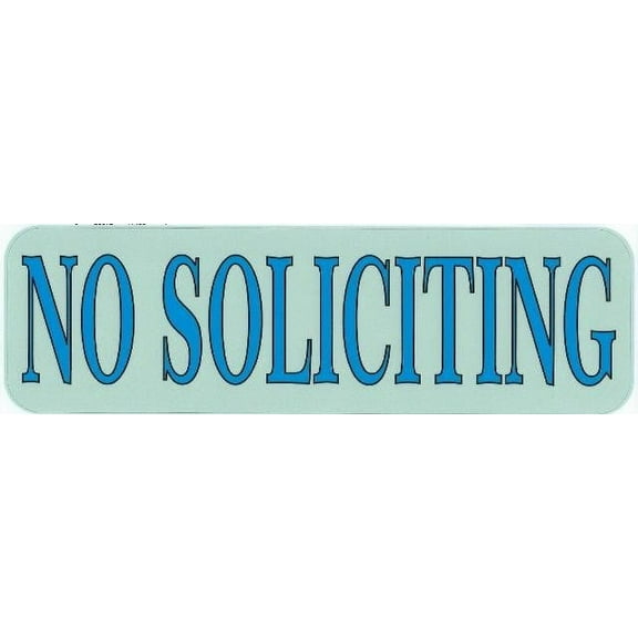 10in x 3in No Soliciting Magnet