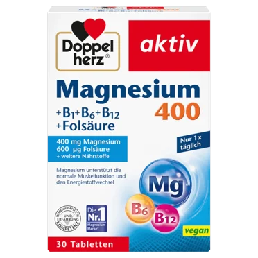 Doppelherz Magnesium 400   B Vitamins, 30 Tablets