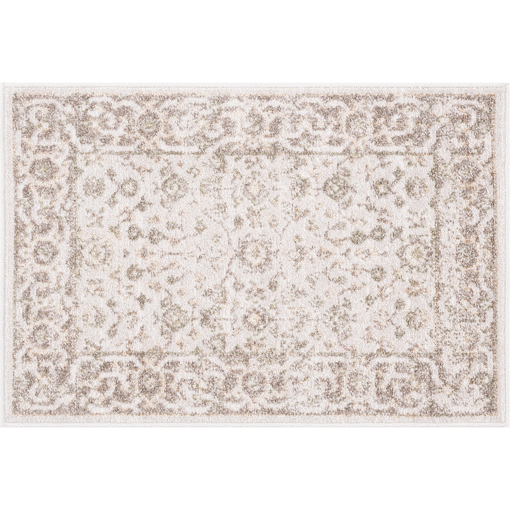 Bliss Rugs Magic Traditional 2' x 3' Beige and Cream Indoor Area Rug